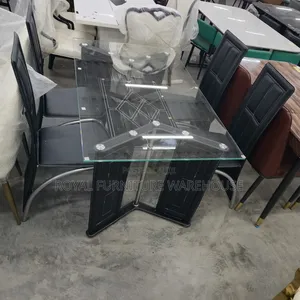 Quality Tempered Glass With 4 Leather Seater
