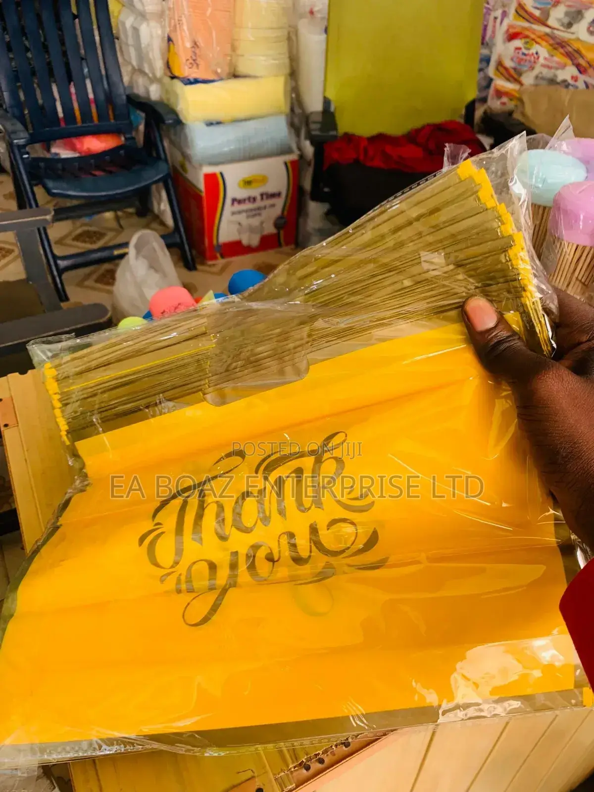 Thank You Loop Food Storage Poly Bag for Party, Funeral, 50pcs Medium