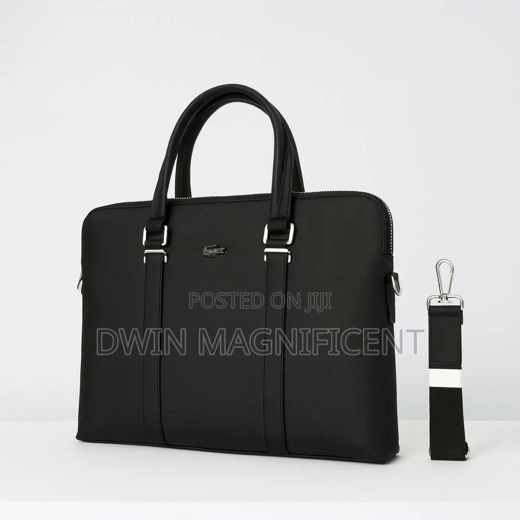 Unisex Waterproof Leather Briefcase Shoulder Laptop Business Bag.