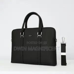 Unisex Waterproof Leather Briefcase Shoulder Laptop Business Bag.