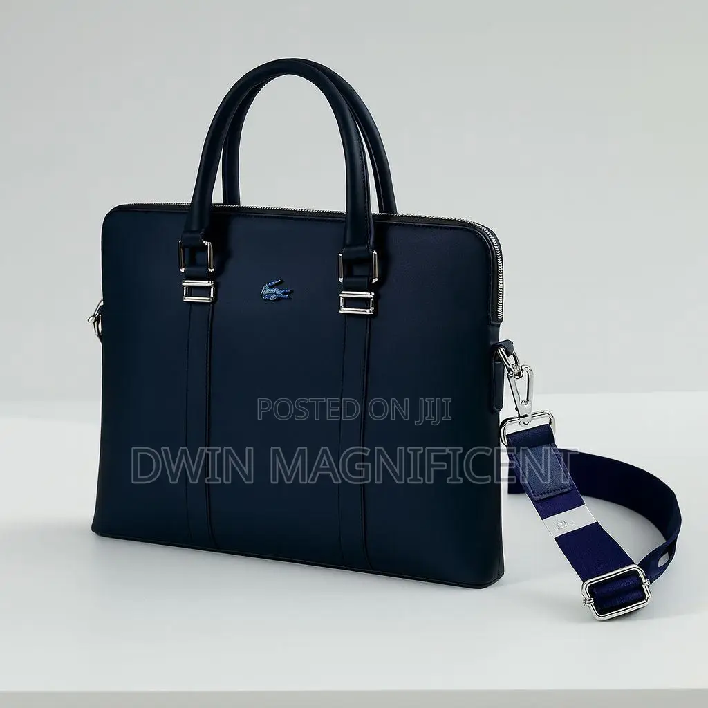 Unisex Waterproof Leather Briefcase Shoulder Laptop Business Bag.