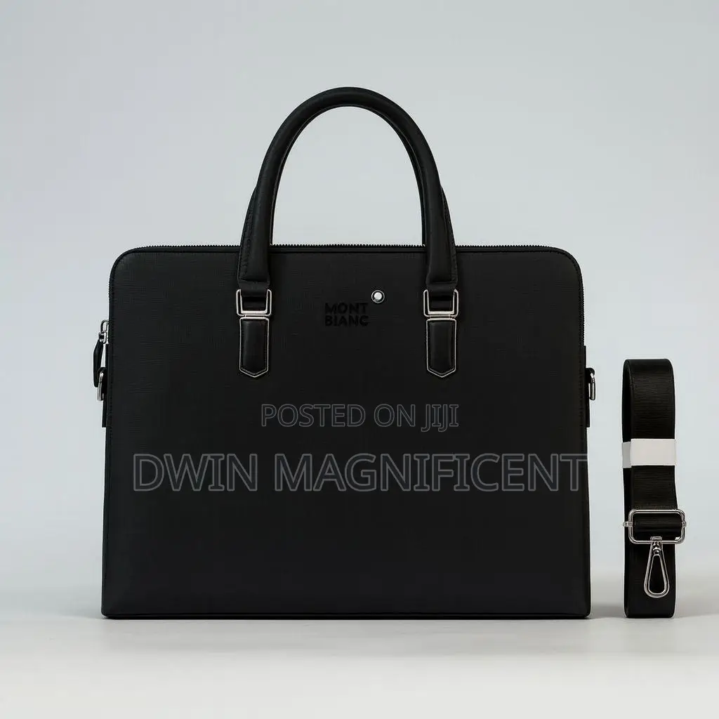 Unisex Waterproof Leather Briefcase Shoulder Laptop Business Bag.