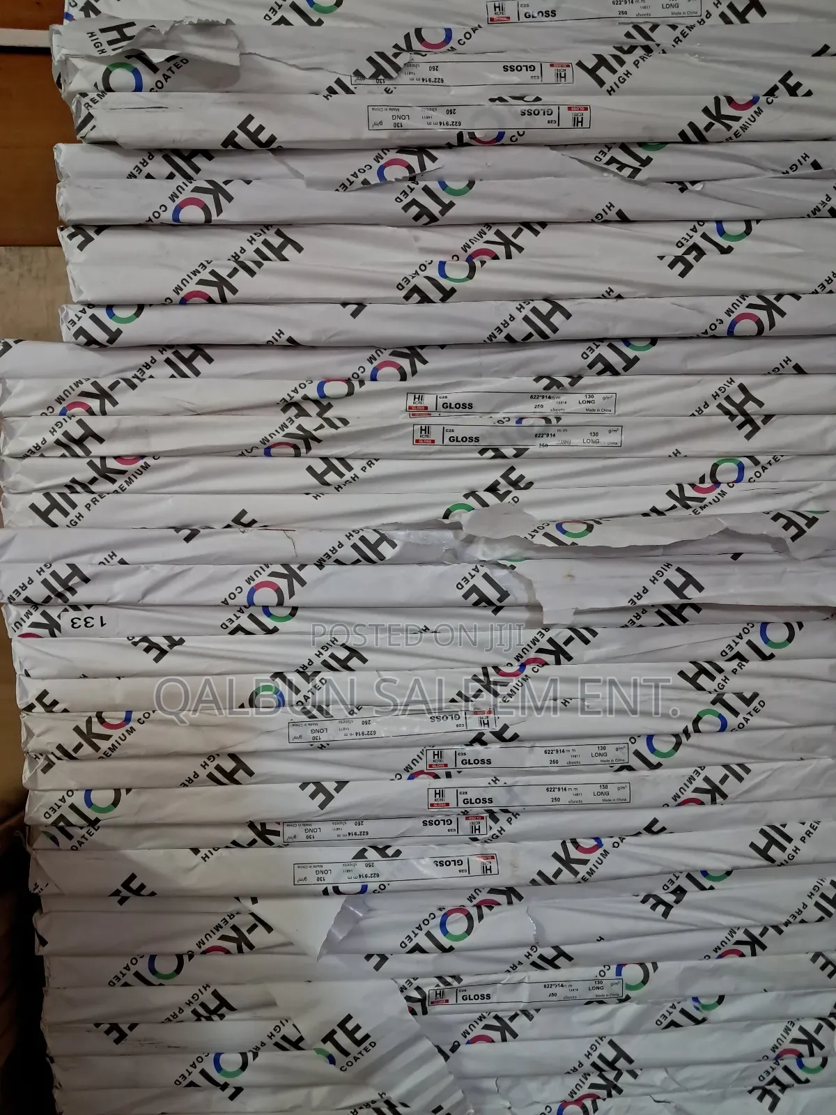 Hi-kote Glossy Art Paper 130gsm Niegrian Size 622*914mm