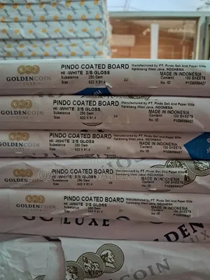 Golden Coin Glossy Art Card 250gsm Nigerian Size 622x914mm
