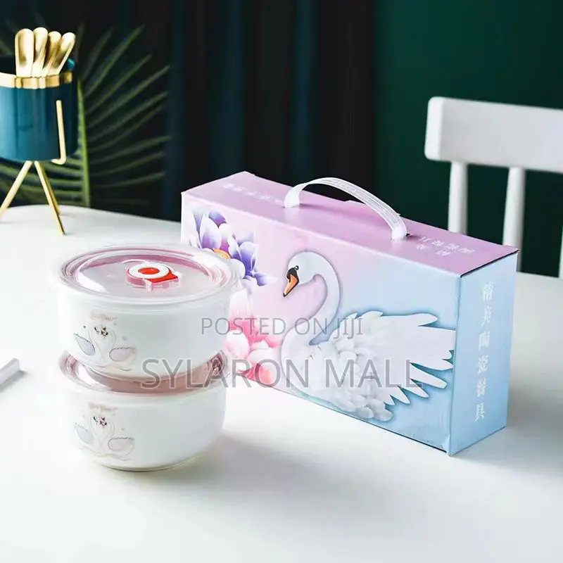 2 PCS Ceramic Airtight Food Container Set