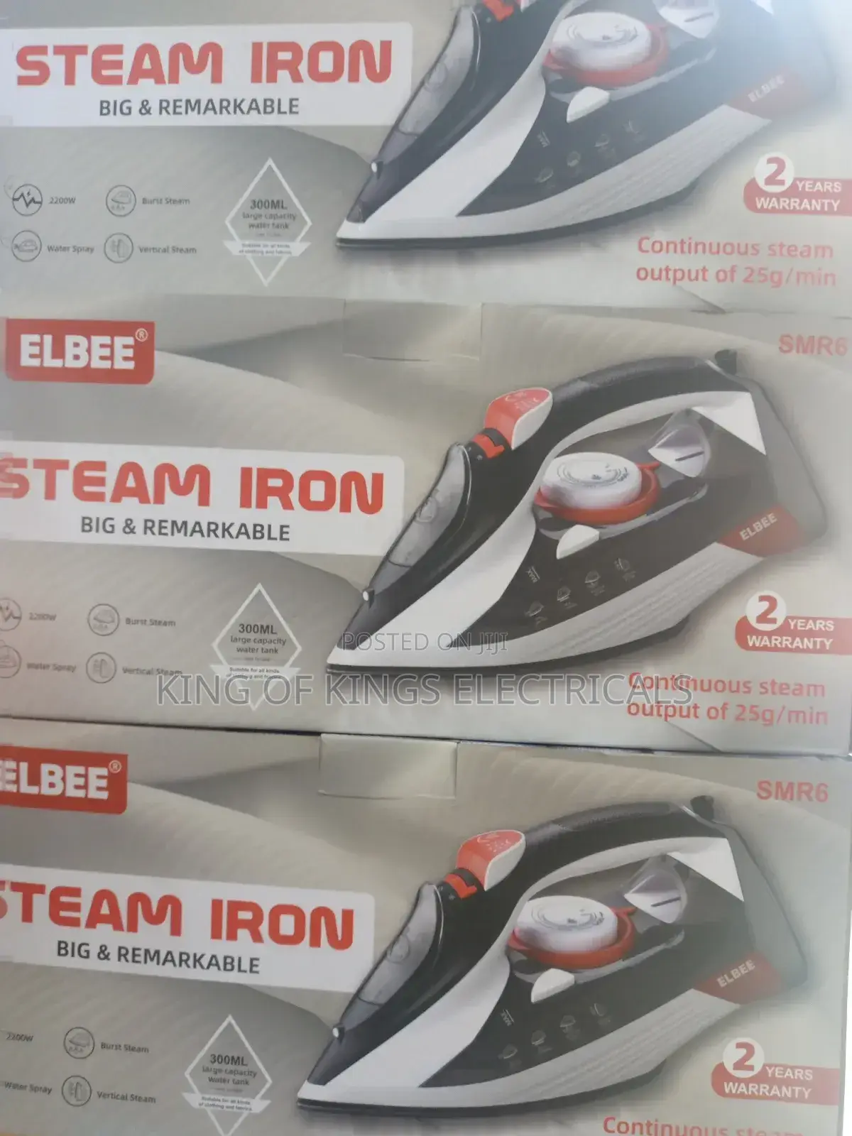 Elbee Smr6 Steam Iron(White Black)