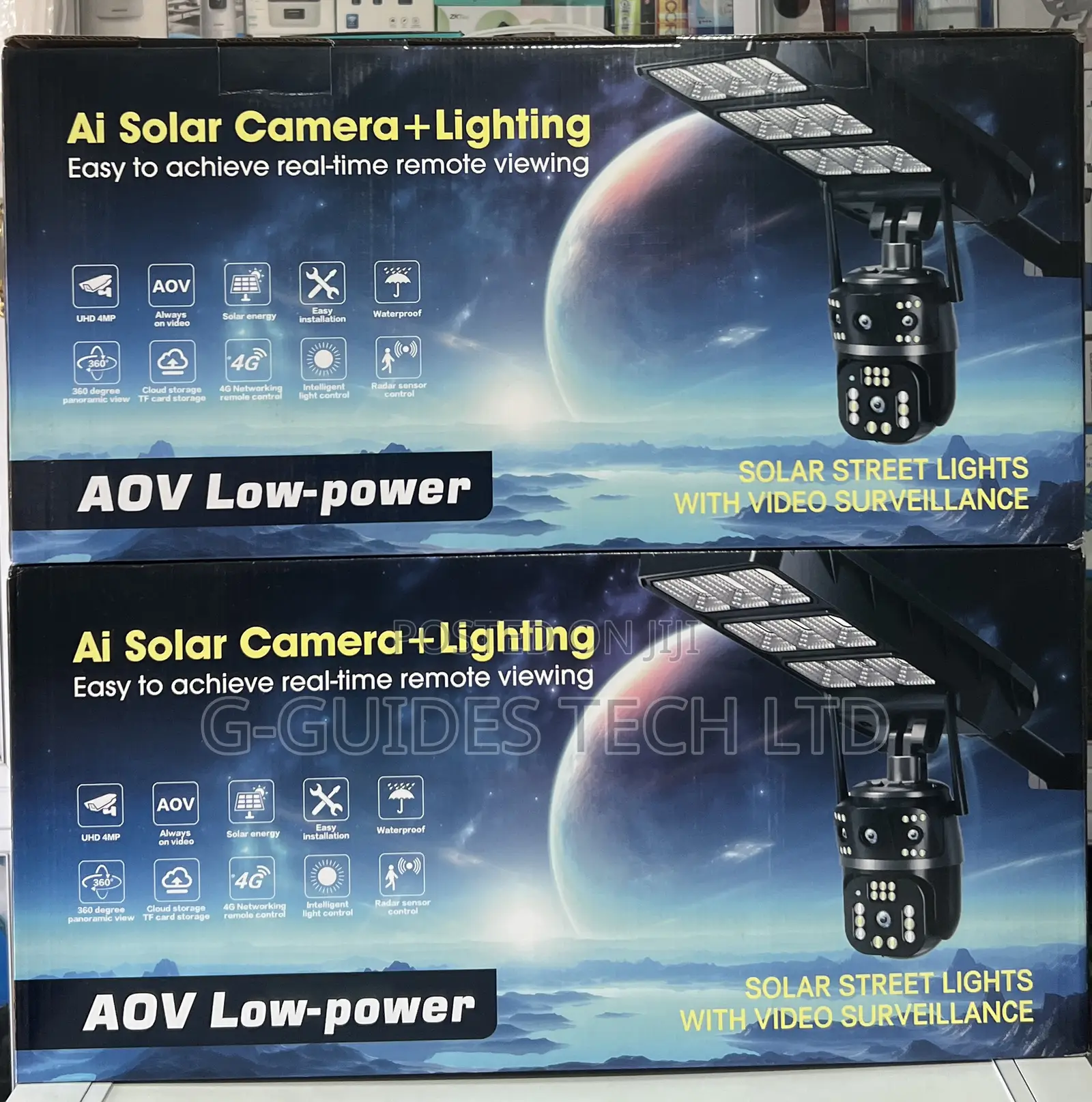 Ultra 4g Ai Aov Solar Street Light Camera 4mp