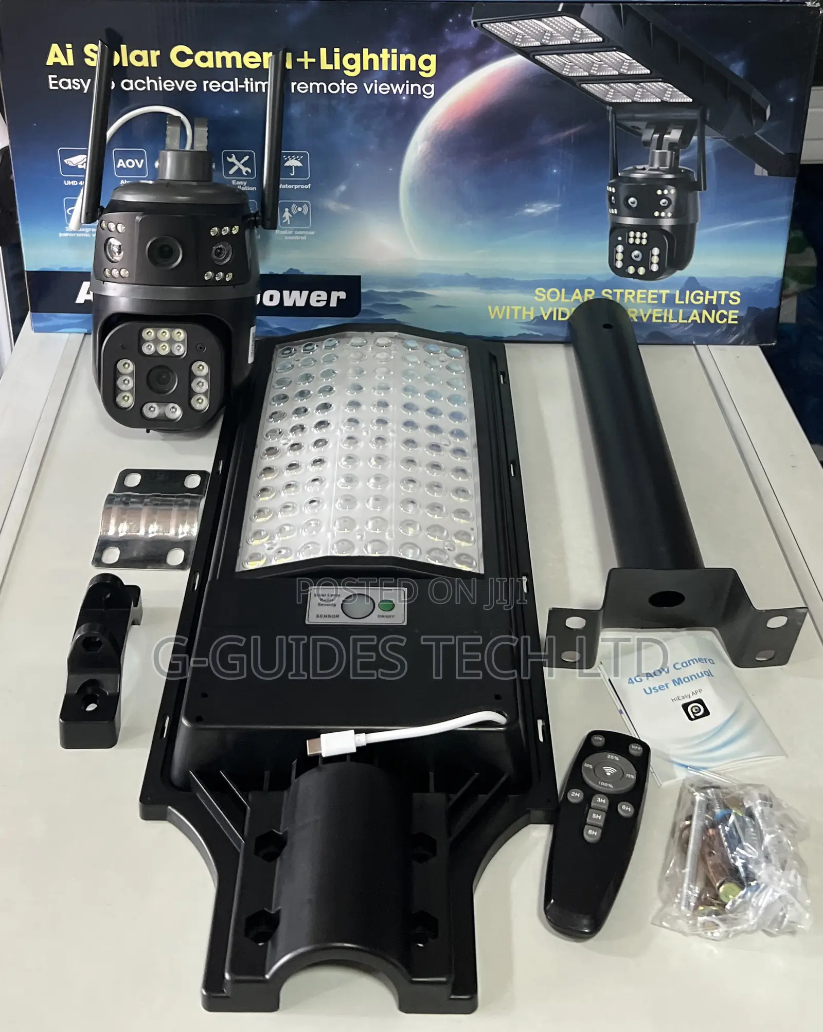 Ultra 4g Ai Aov Solar Street Light Camera 4mp