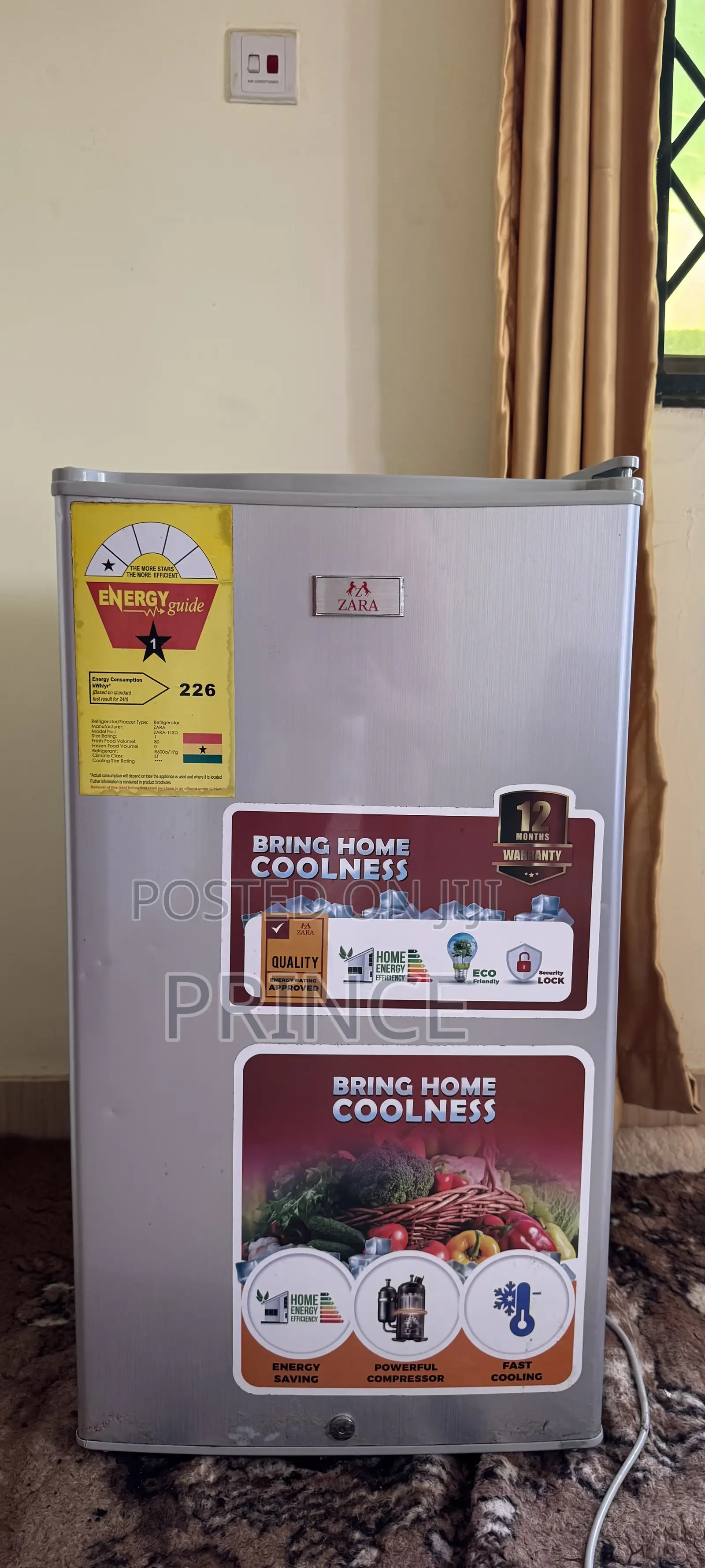 Zara Table Top Refrigerator With Recessive Handle