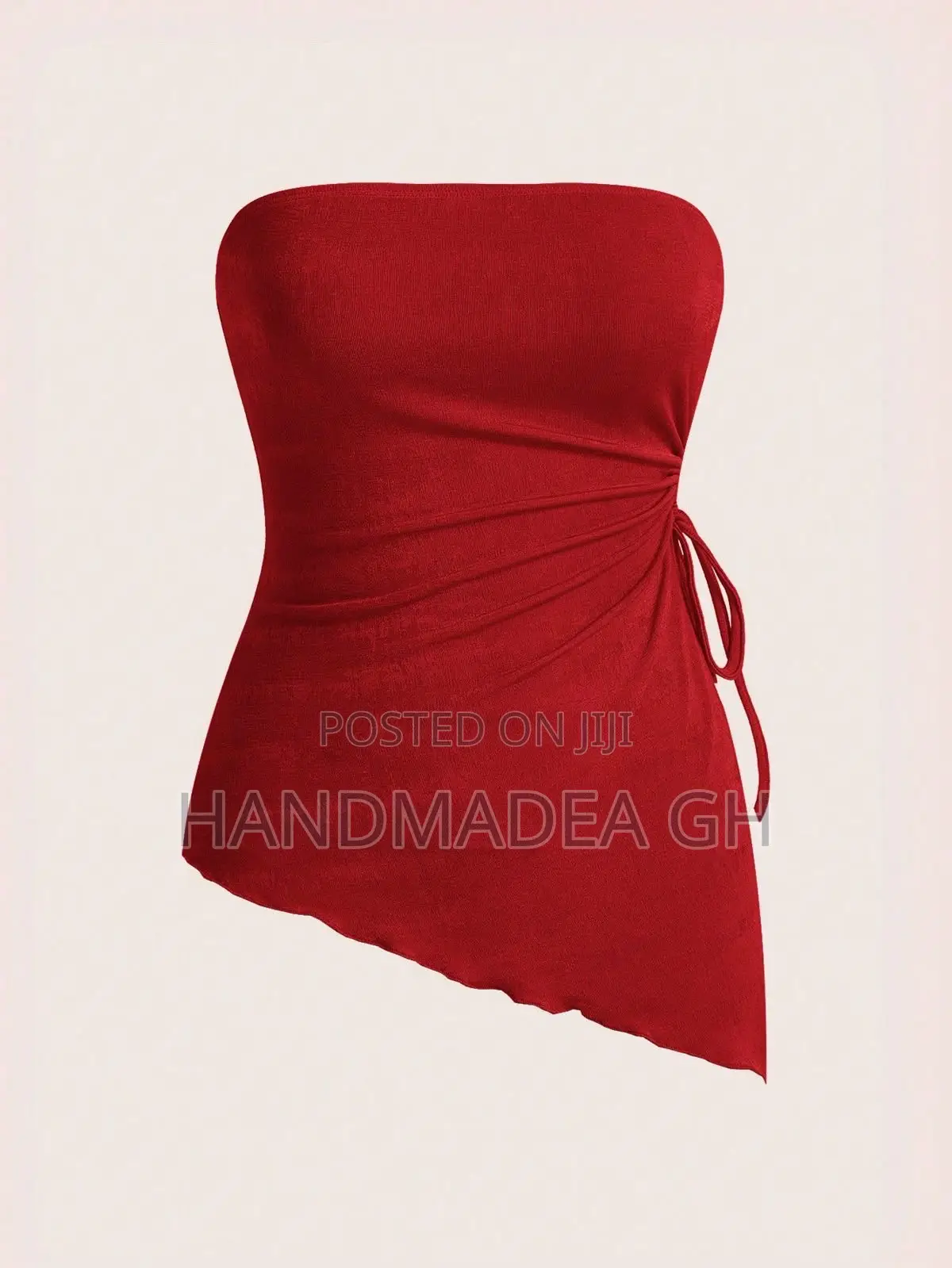 Women Asymmetrical Drawstring Top