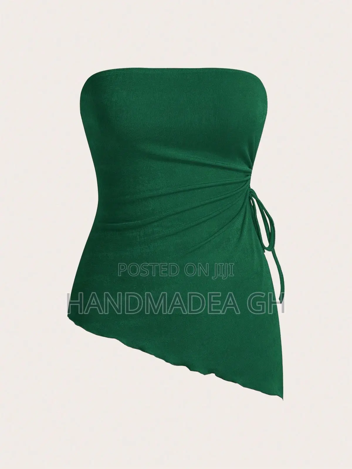 Women Asymmetrical Drawstring Top