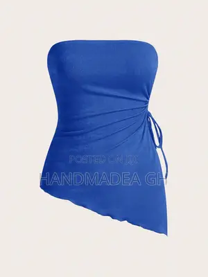 Women Asymmetrical Drawstring Top