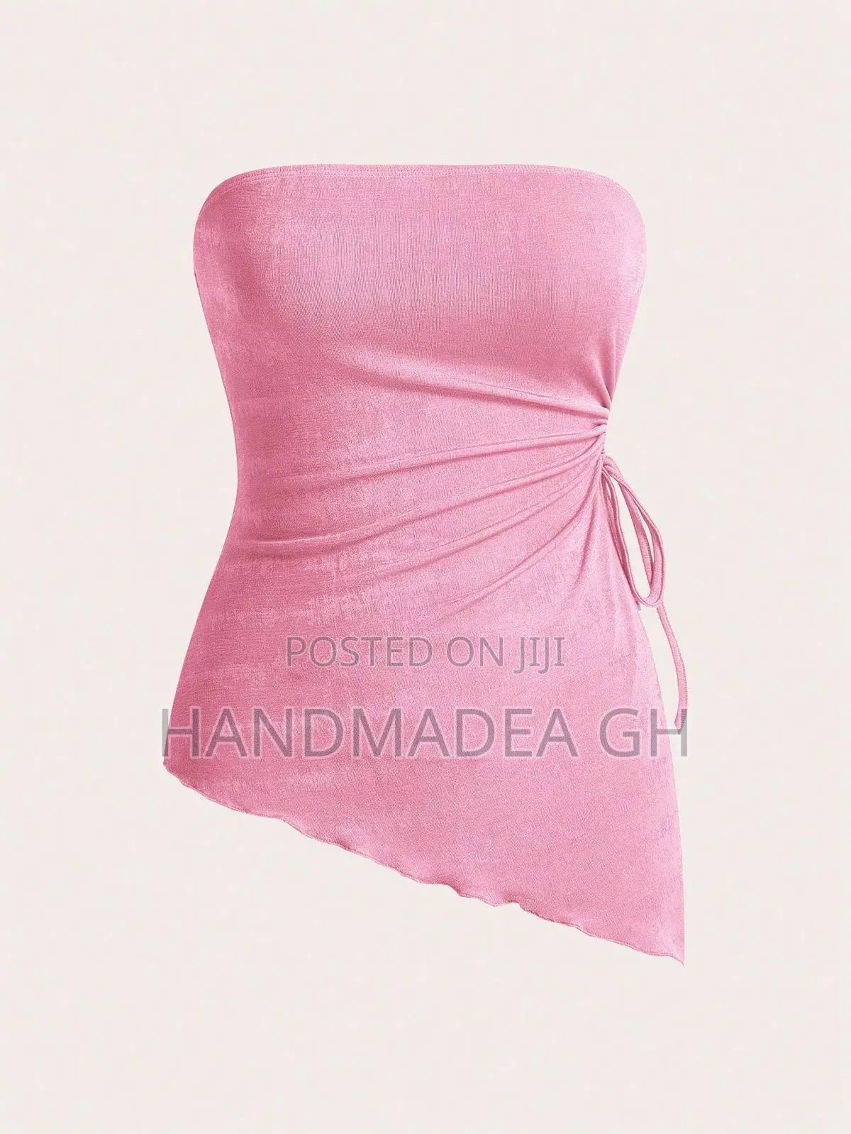 Women Asymmetrical Drawstring Top