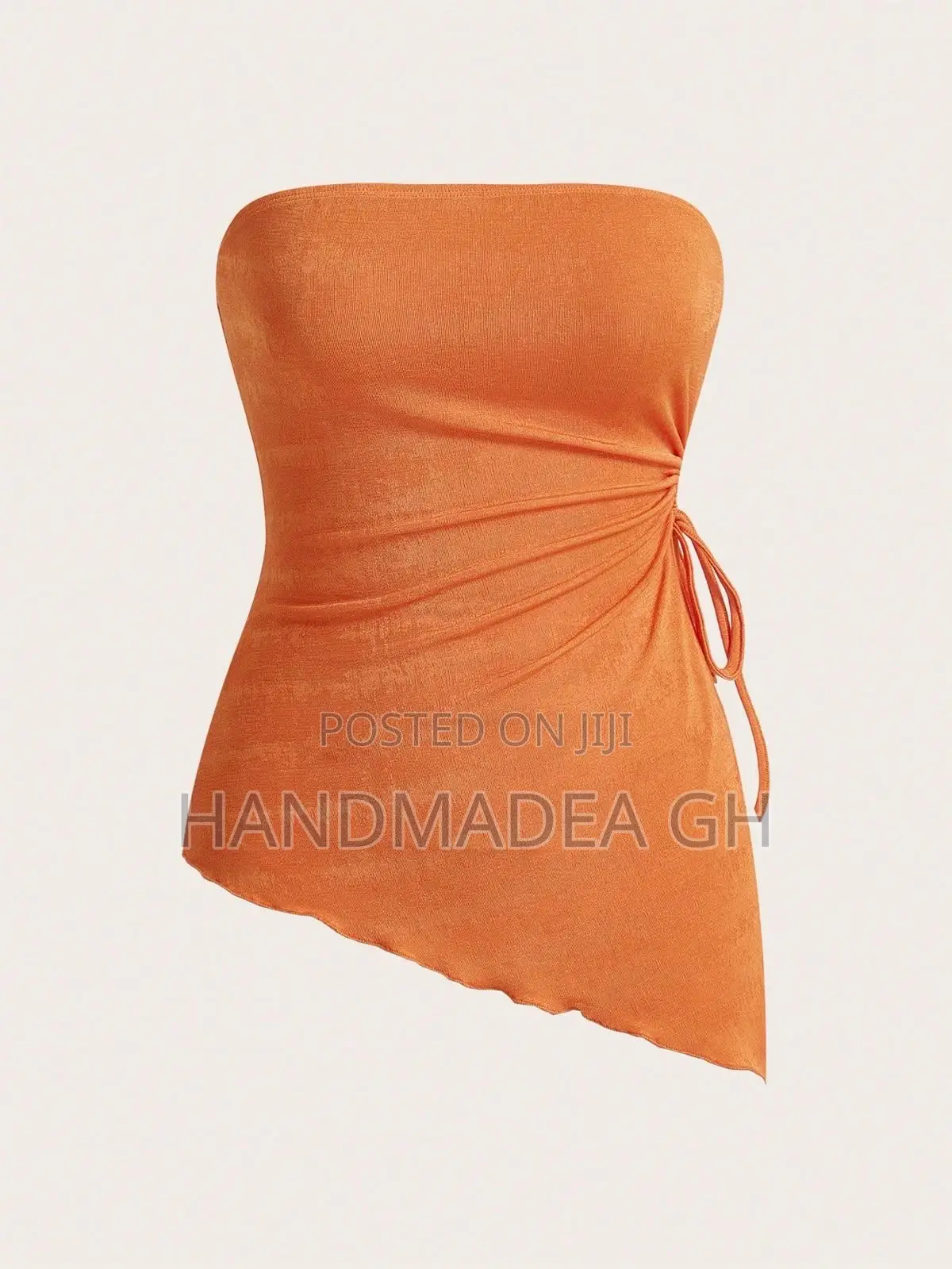 Women Asymmetrical Drawstring Top