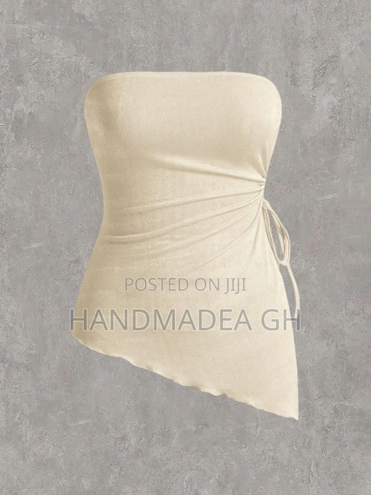 Women Asymmetrical Drawstring Top