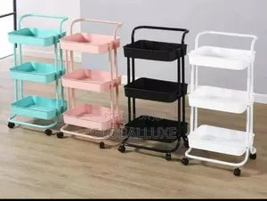 Multi-Layer Foodstuff Trolley – Kitchen Storage Organizer Rack