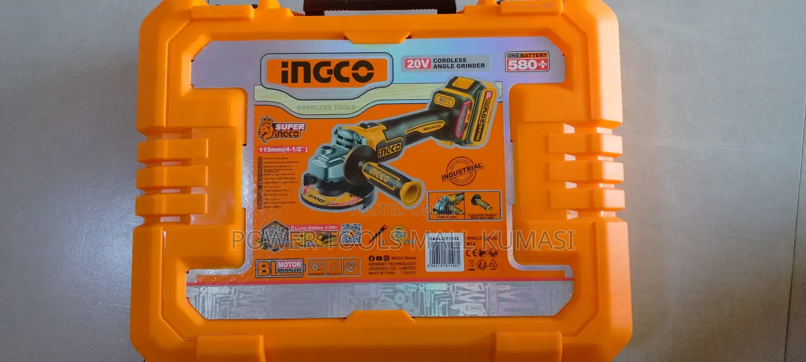 20v Cordless Angle Grinder
