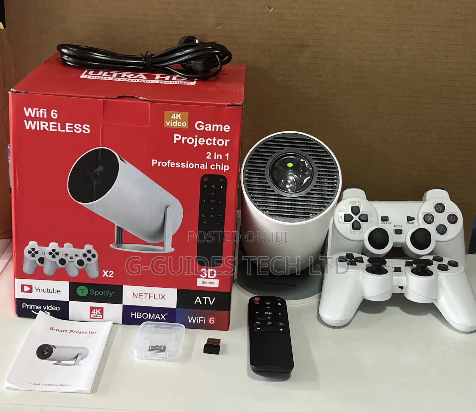 P30 Max Video Gaming Projector 2 in 1 Professional Chip Wi-Fi 6