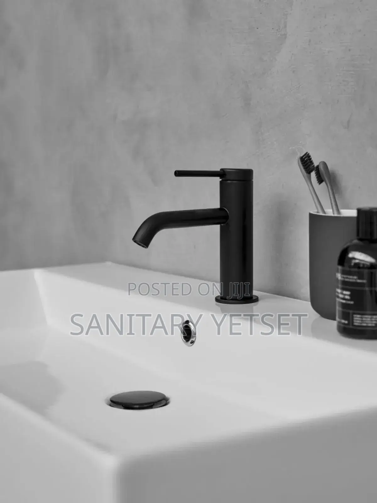 Black Wash Hand Basin Tap, Hot and Cold