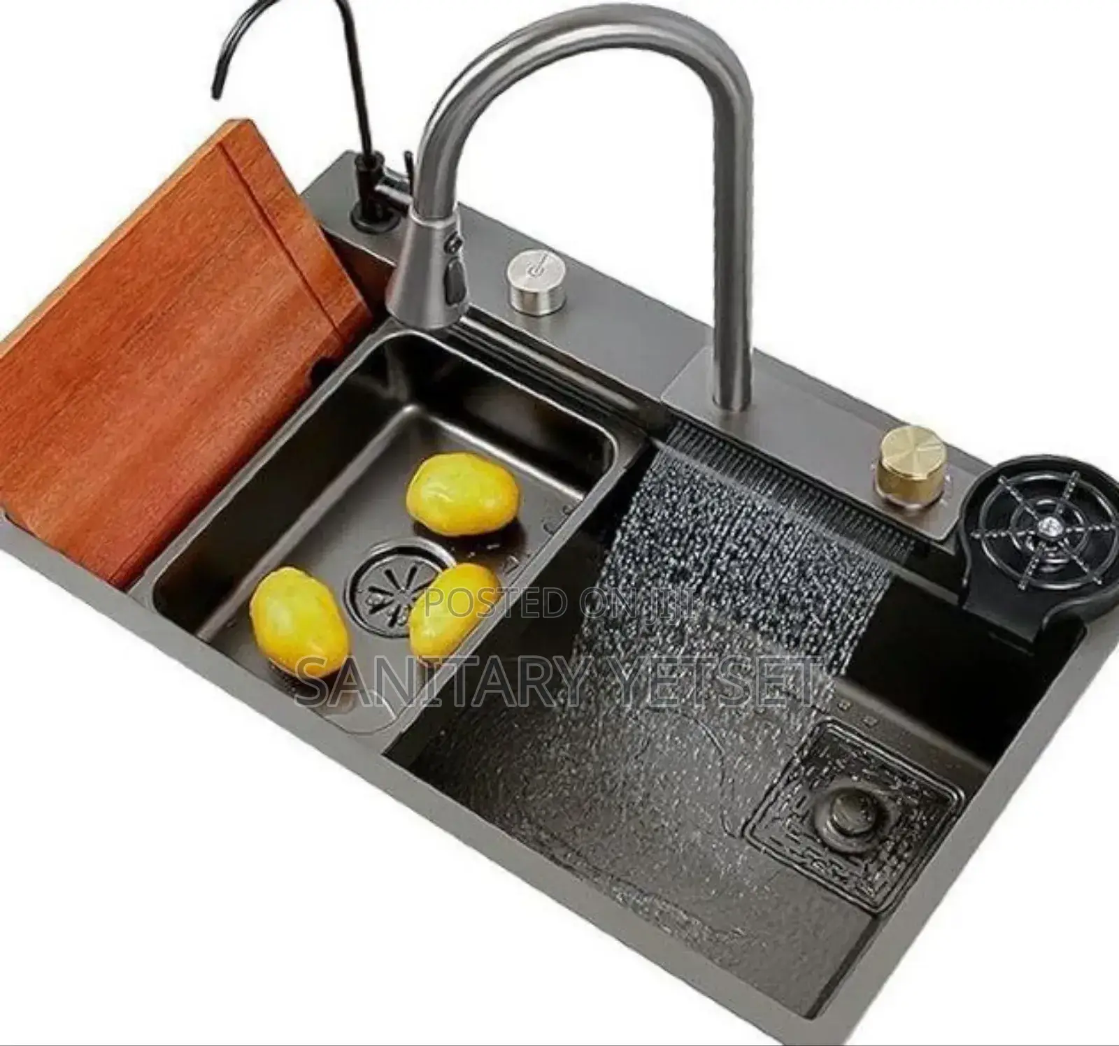 Complete Single Bowl Waterfall Sink
