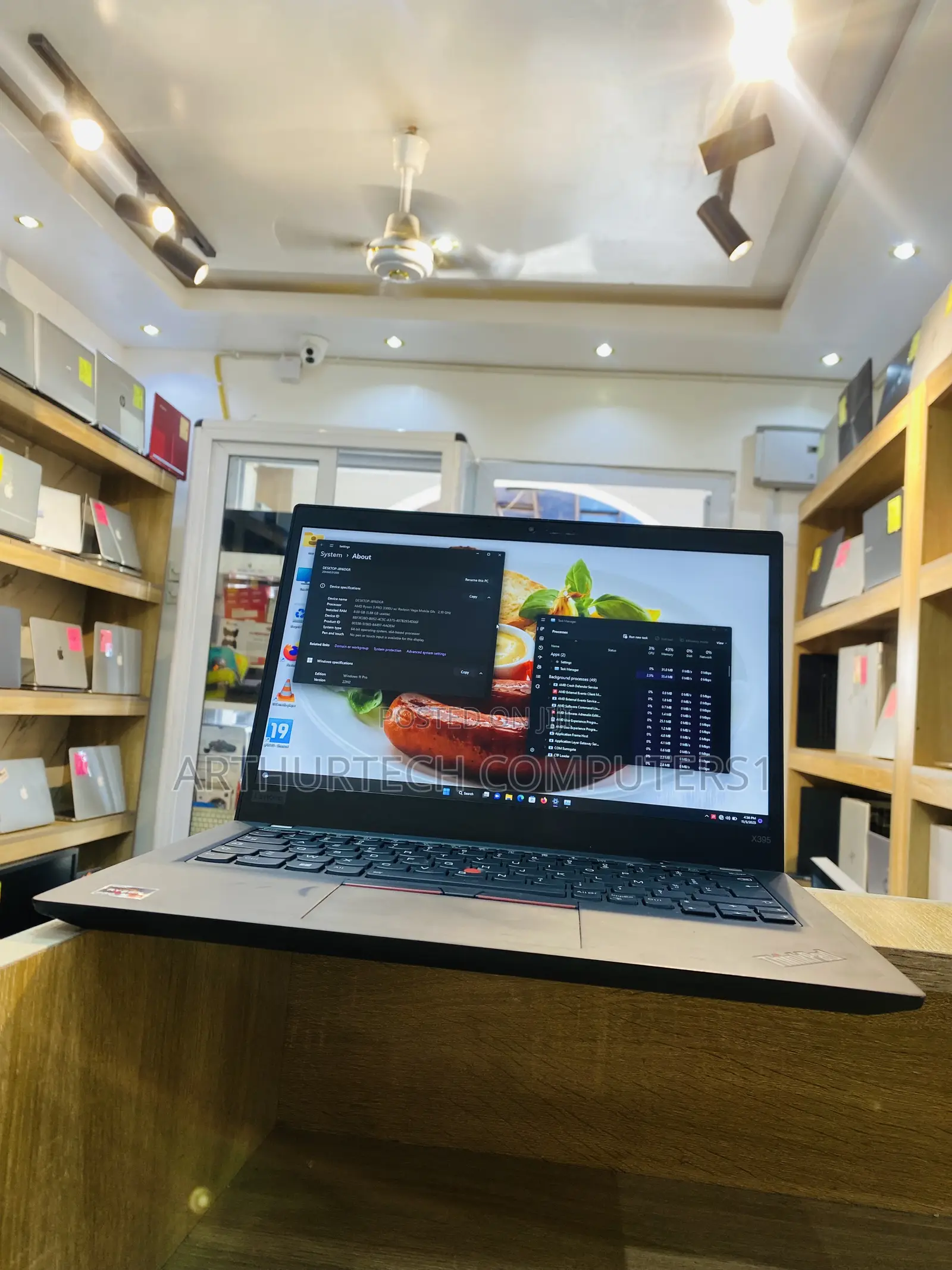Laptop Lenovo ThinkPad x395 8GB AMD Ryzen 3 SSD 1T