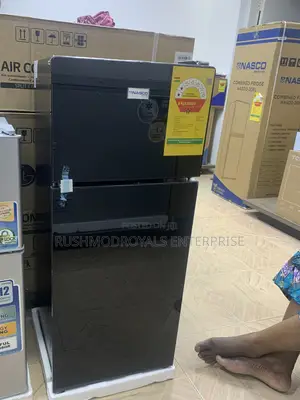 Nasco Nasf2-12fl-B Double Door Refrigerator - 102 Liters - Black