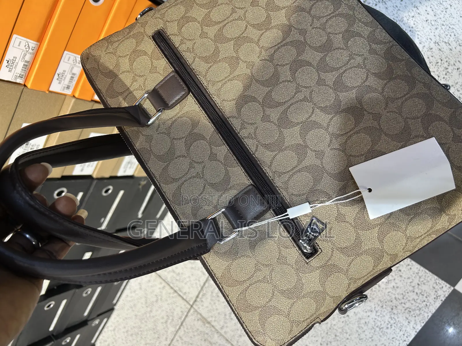 Coach Laptop Bag Brown Color
