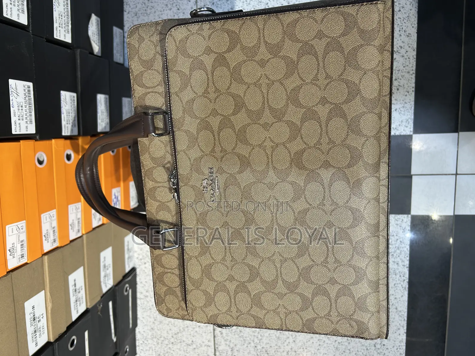 Coach Laptop Bag Brown Color