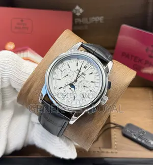 Patek Philippe Rose Gold Leather Men’S Watch