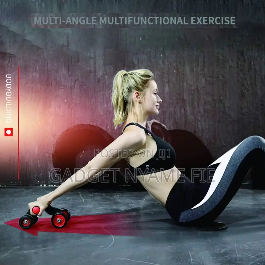 4 Wheel Ab Roller + Free Skipping Rope