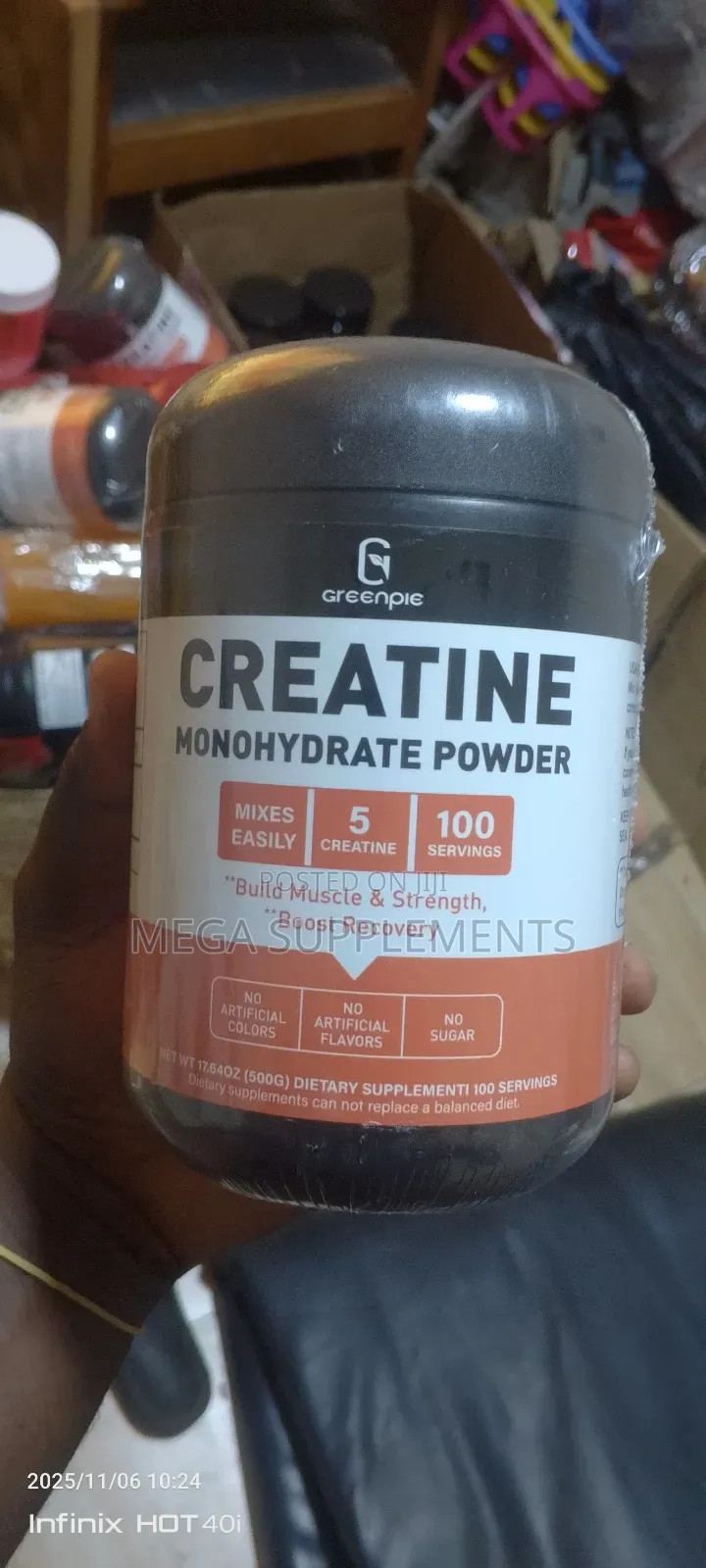 Original Micronized Creatine Monohydrate #500grams #100 Servings