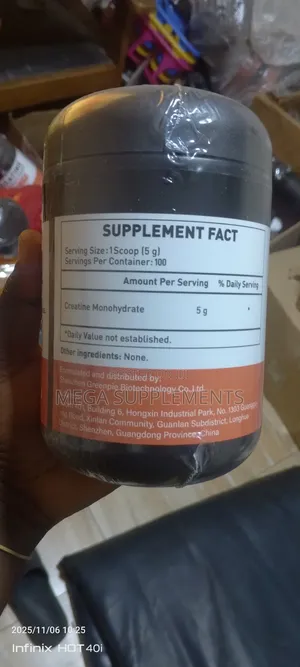 Original Micronized Creatine Monohydrate #500grams #100 Servings