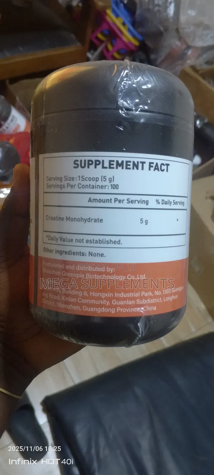 Original Micronized Creatine Monohydrate #500grams #100 Servings