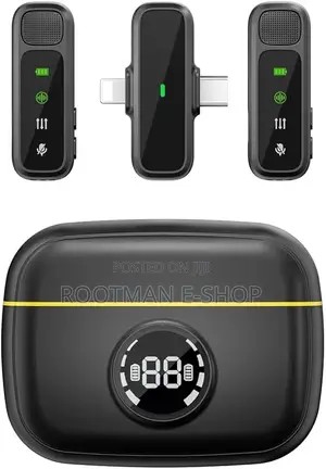 Wiwu Duo Wireless Mini Microphone, Lightning + Type-C - Black