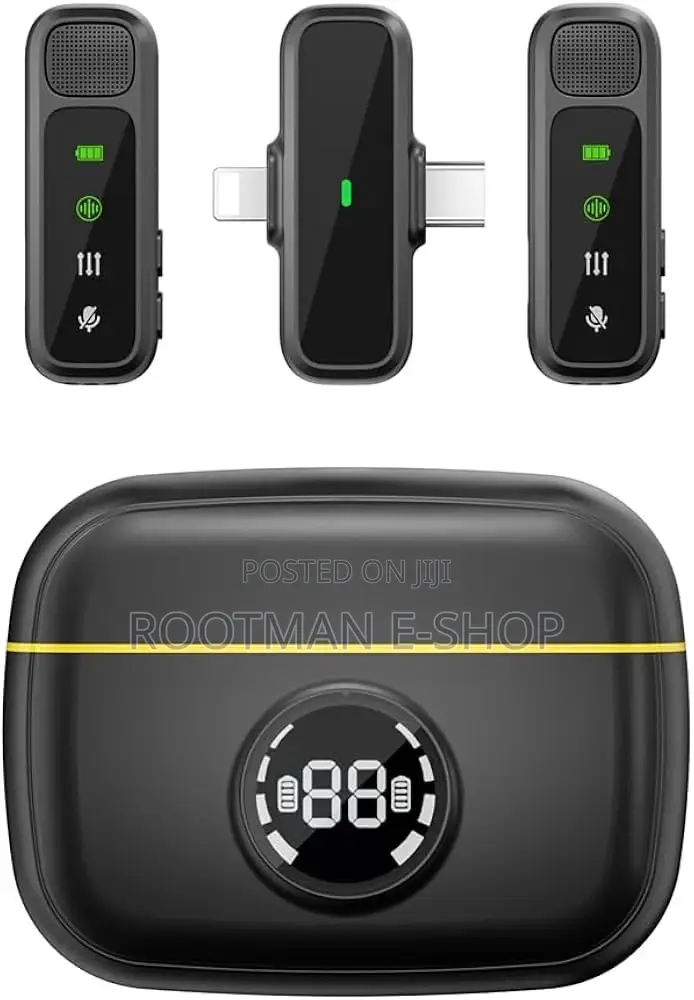 Wiwu Duo Wireless Mini Microphone, Lightning + Type-C - Black