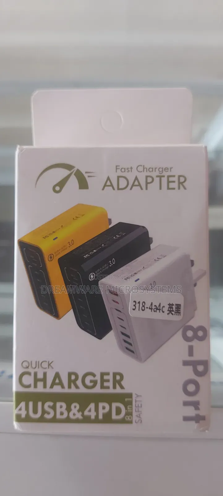 8 Ports Usb Charger Qc 5.0 65w Fast Charger Power Adapter