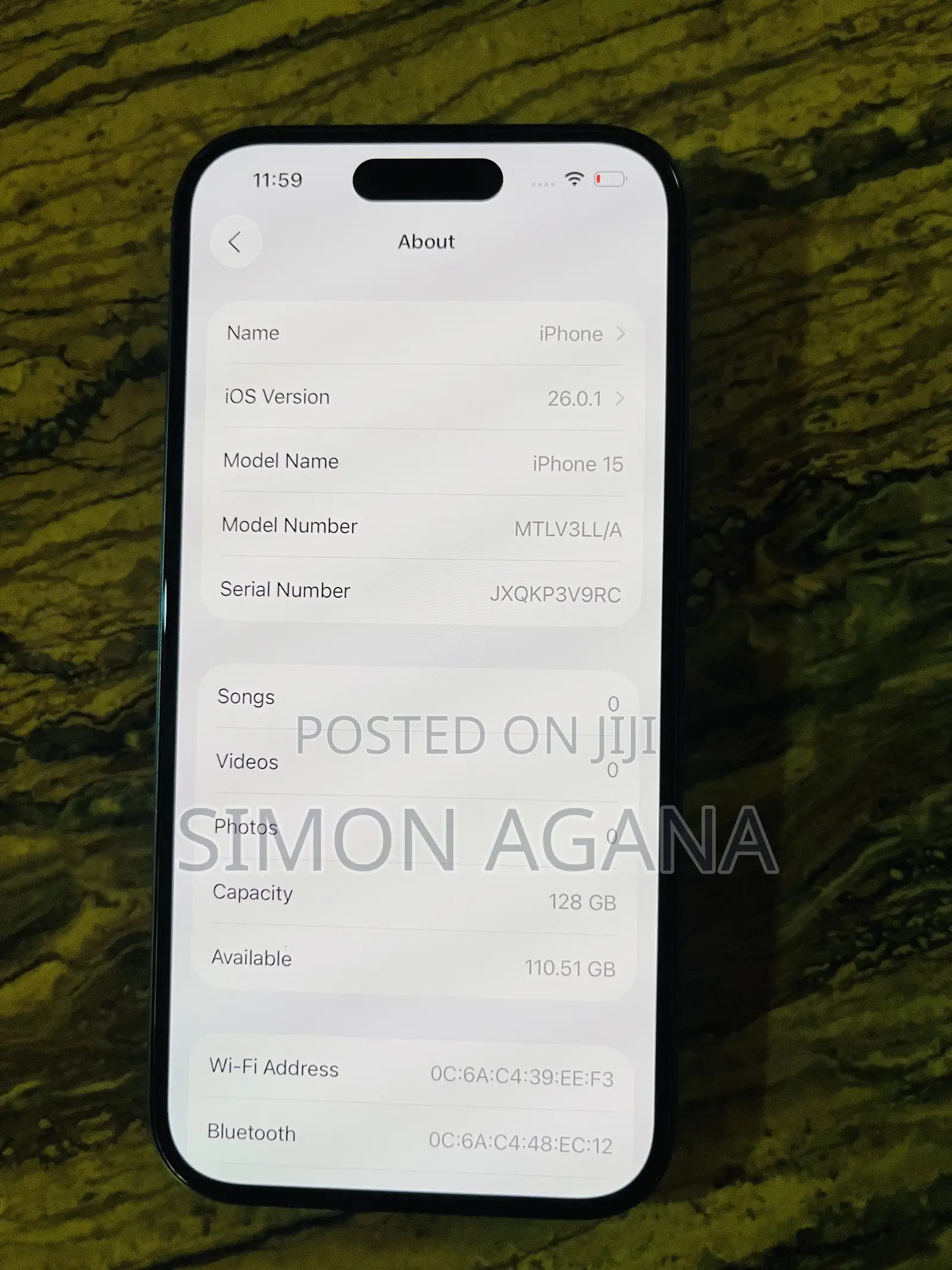 Apple iPhone 15 128 GB Black