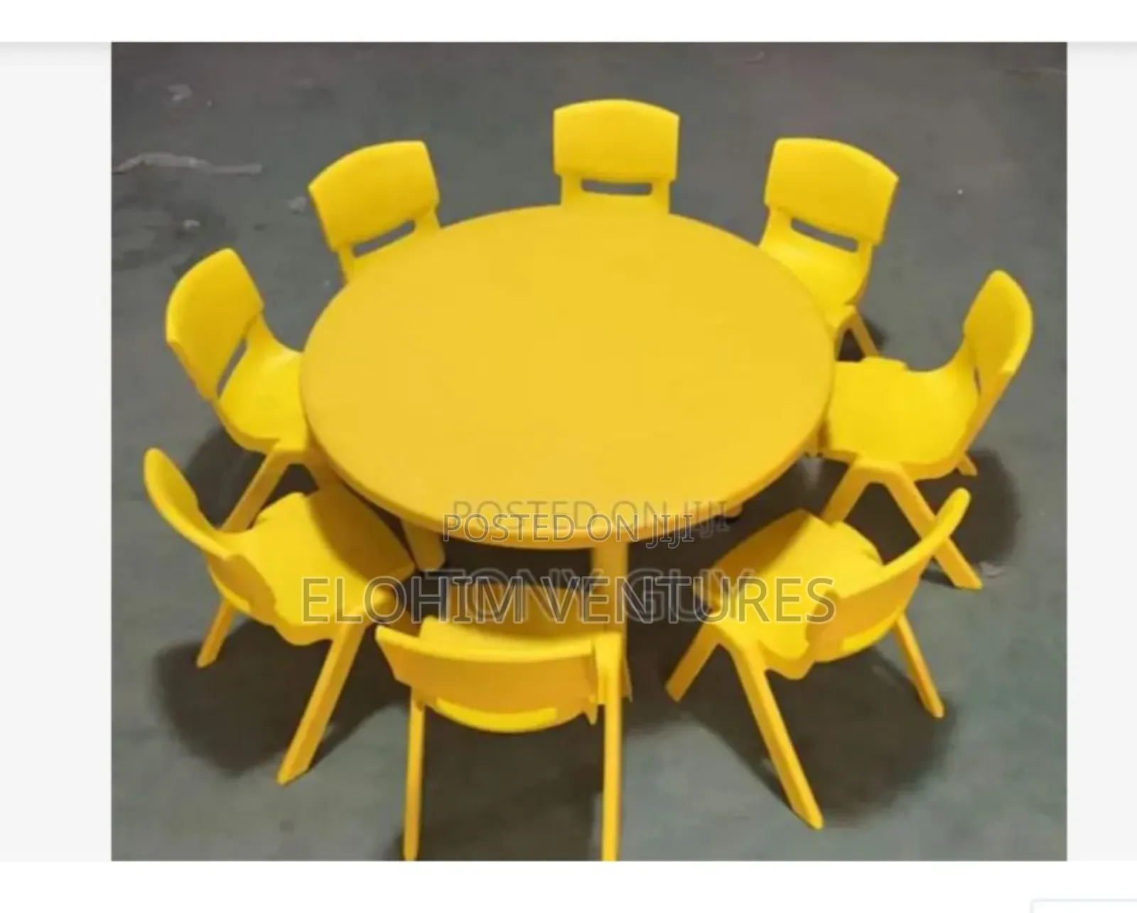 Round Yellow Table Only