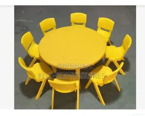 Round Yellow Table Only