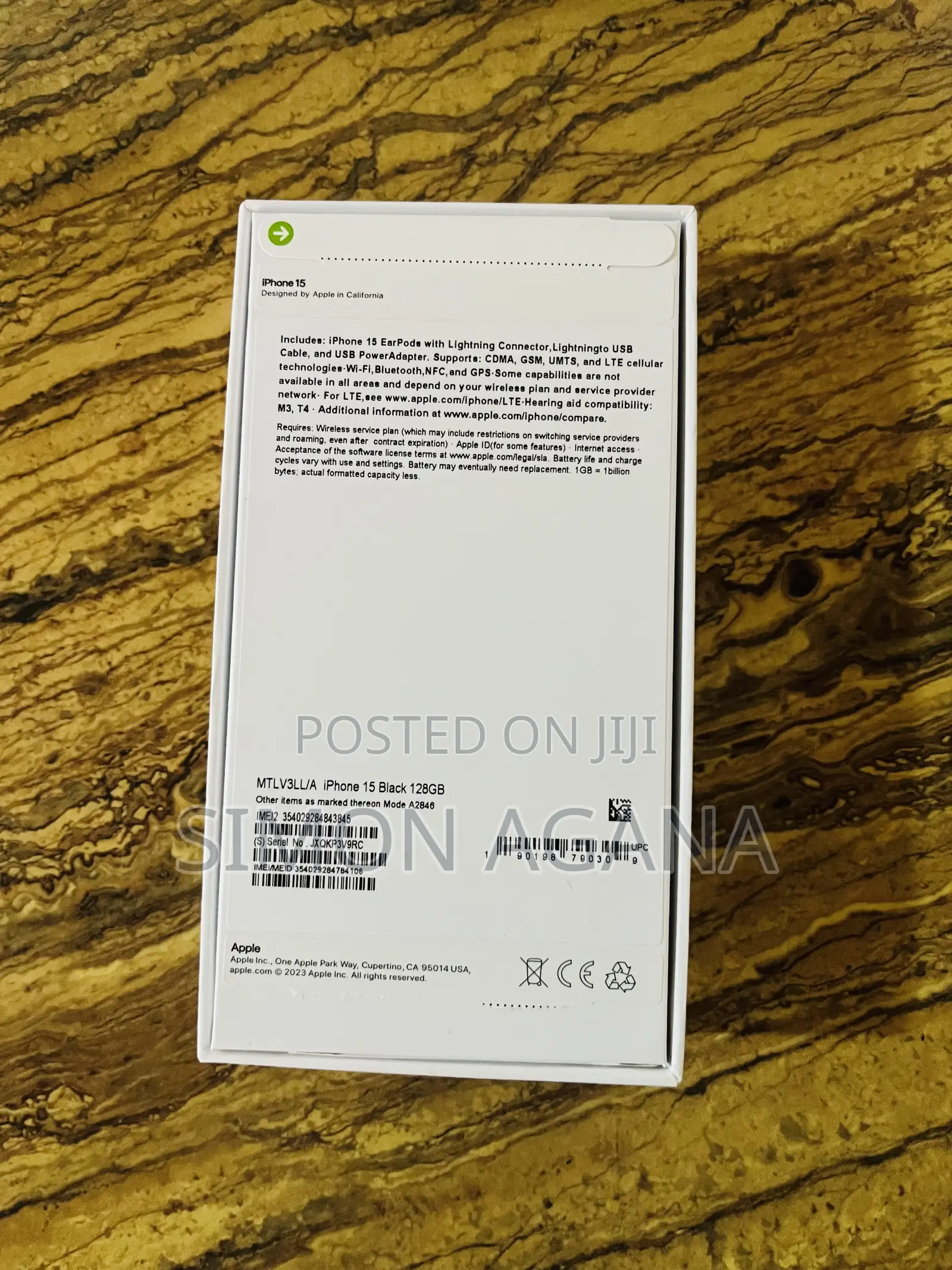 Apple iPhone 15 128 GB Black
