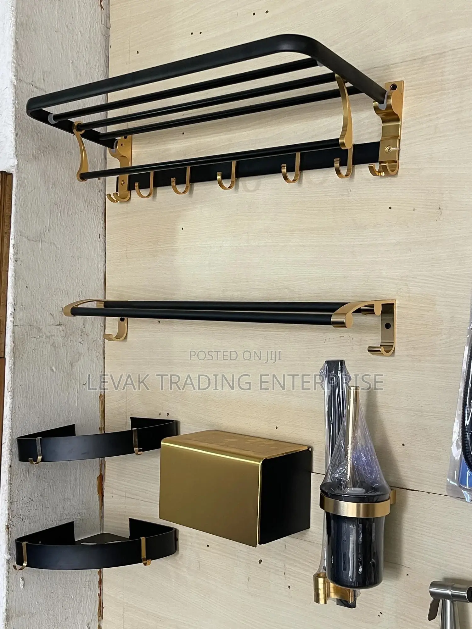 Black Accessories _ Gold And Black Bathroom Accessories