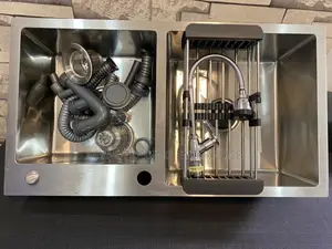 Armless Sink- Double Kitchen Sink, Deep Kitchen Sink