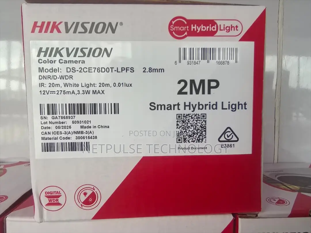 Hikvision Turbo Hd Fixed Turret Camera Ds-2ce76d0t-LPFS