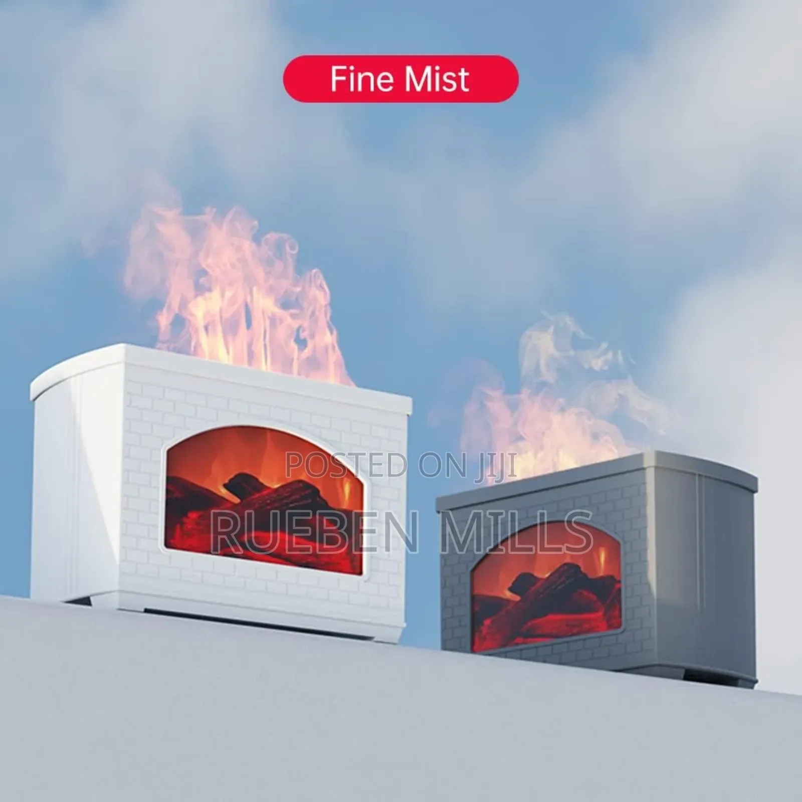 Puooifrty Simulated Lighting Effect Atomizing Fireplace Diffuser