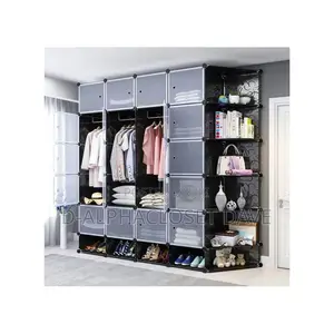 Plastic Wardrobe- 20 Cubes Plus Corners