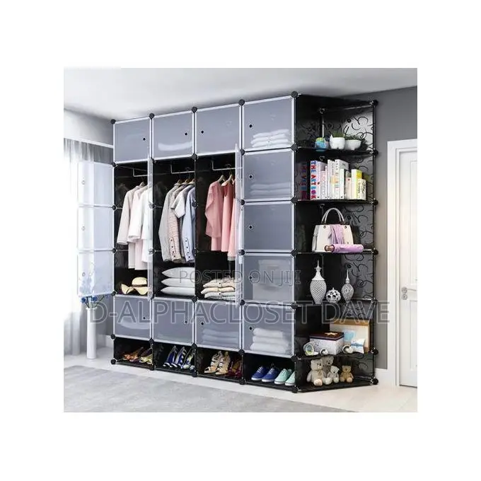 Plastic Wardrobe- 20 Cubes Plus Corners