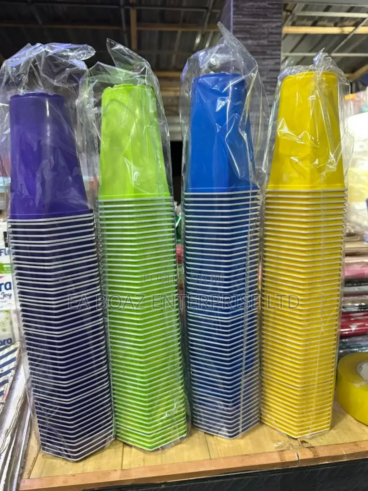 Disposable Party Plastic Cups Assorted Colors Drinking Cups 50pcs