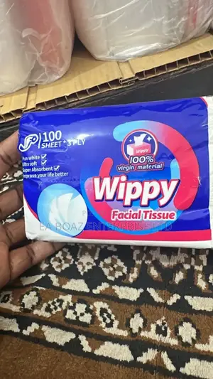 Wippy Facial Tissue 3ply 100wipes X 10pcs