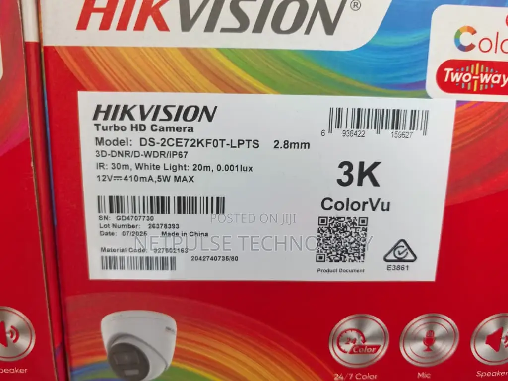 Hikvision Colorvu Two-Way Audio Ds-2ce72kf0t-LPTS