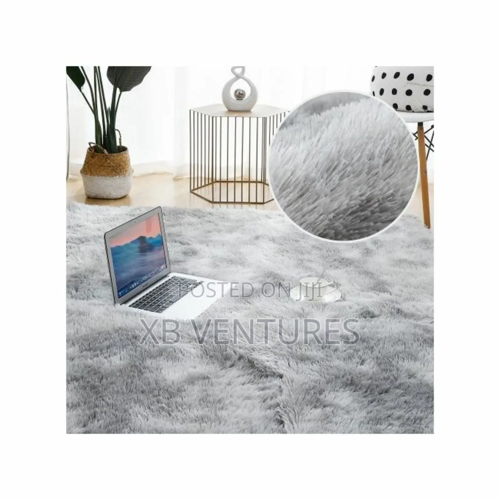 Home Decor Carpet Fluffy Thickened Soft Gray 120*160cm